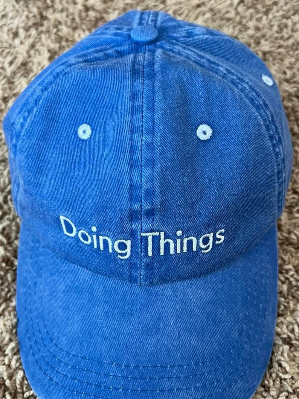 Outdoor Voices blue “Doing Things” hat in 100% washed cotton - Picture 2 of 8